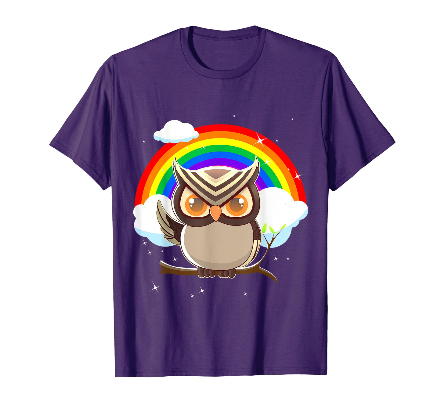 LGBT Gay Lesbian Pride Owl Rainbow Equality Bird Lovers T-Shirt