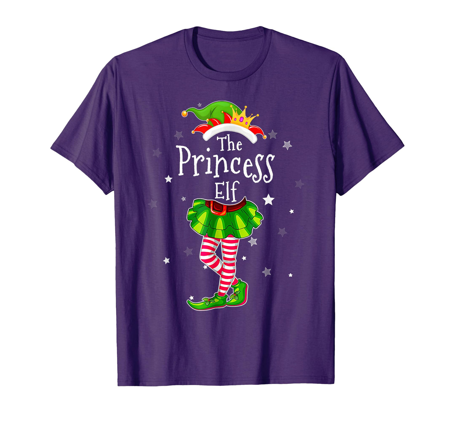 Princess Cute Elf Matching Family Group Christmas Party Girl T-Shirt