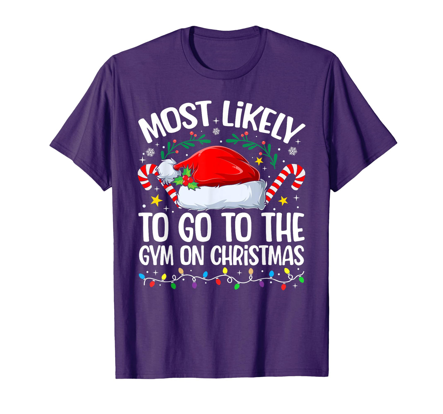 Family Christmas Most Likely to Go to The Gym On Christmas T-Shirt