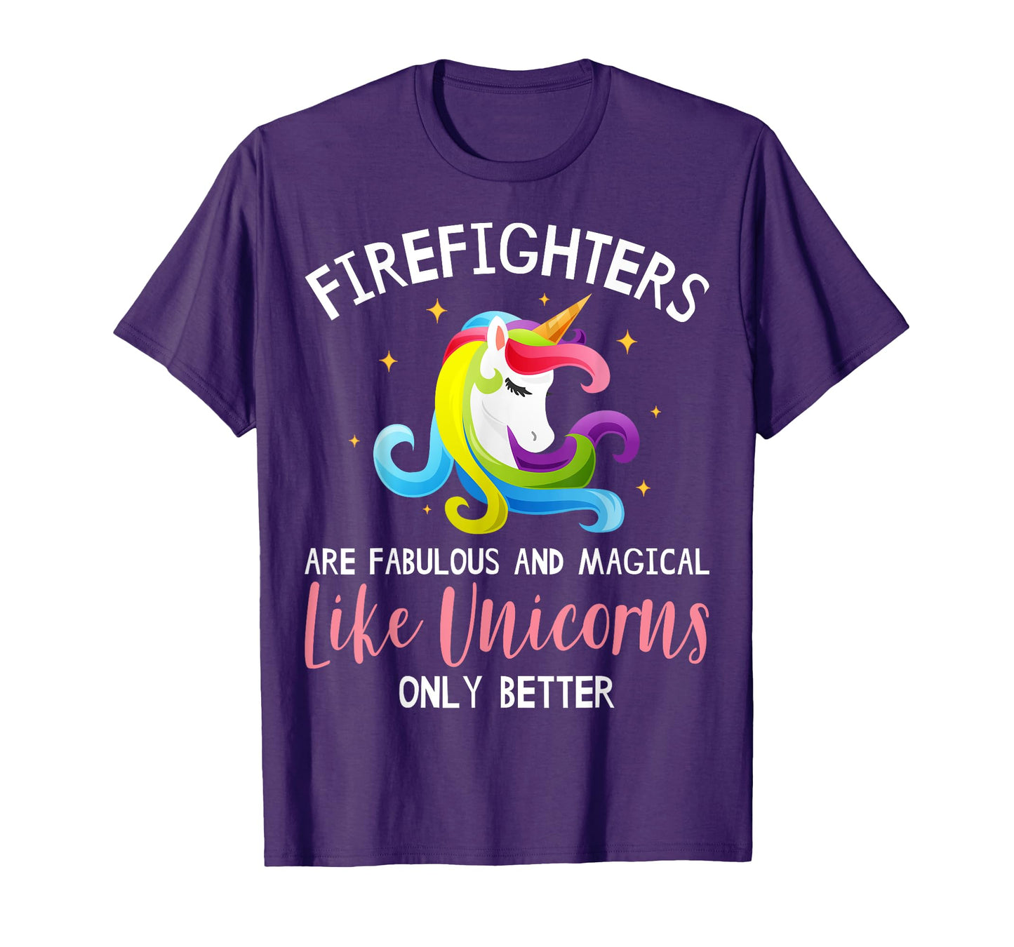 Firefighter Unicorn Apparel - Funny Cute Firefighters Design T-Shirt