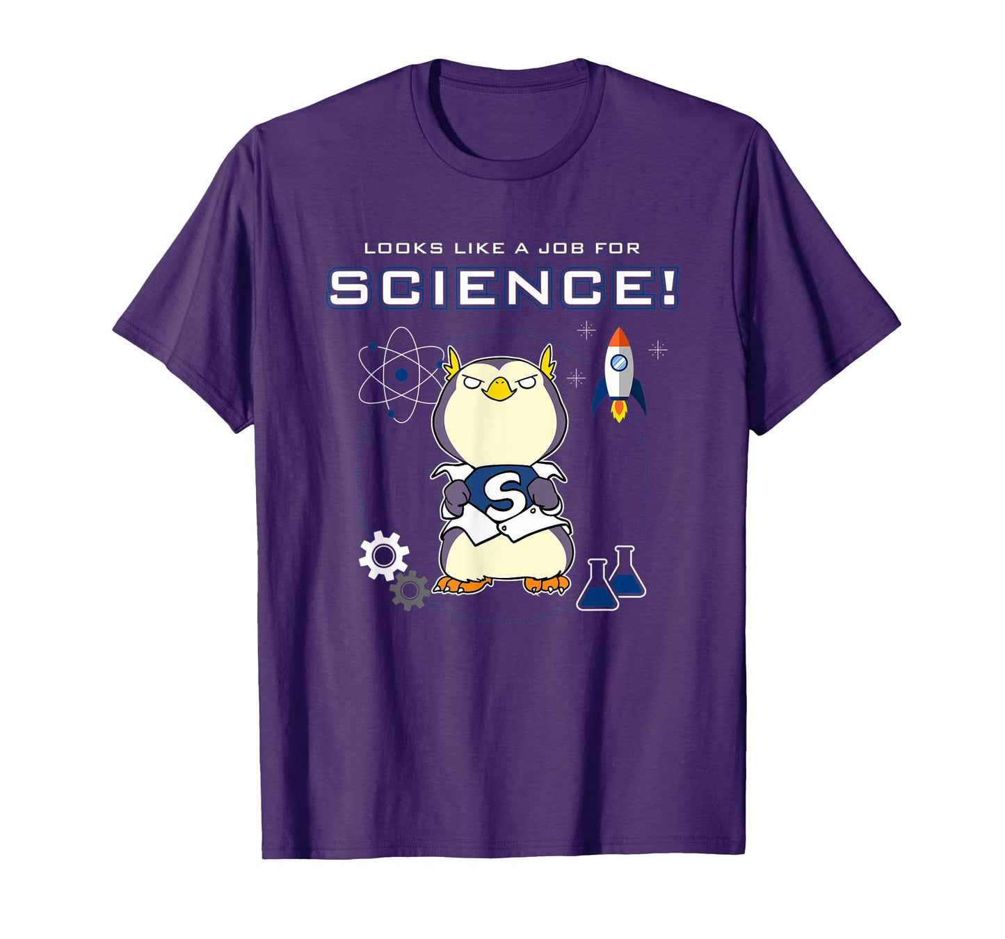 Looks Like A Job For Science Funny Scientist Lab Penguin T-Shirt