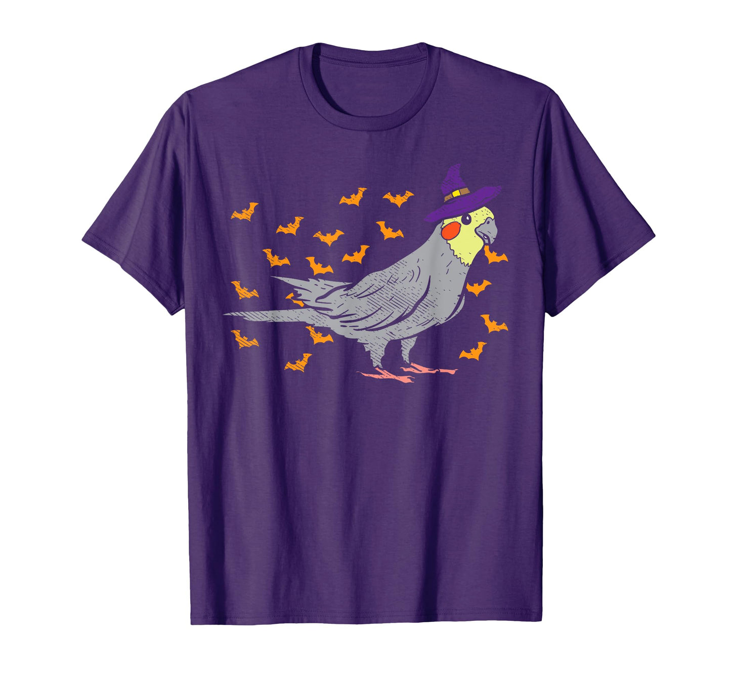 Cockatiel Bird Witch Hat Halloween Animal Lover Gift T-Shirt