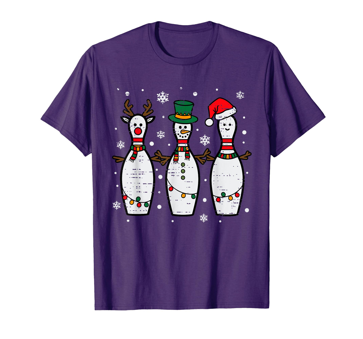 Christmas Bowling Hat Santa Bowler Xmas Sport Men Women Kids T-Shirt