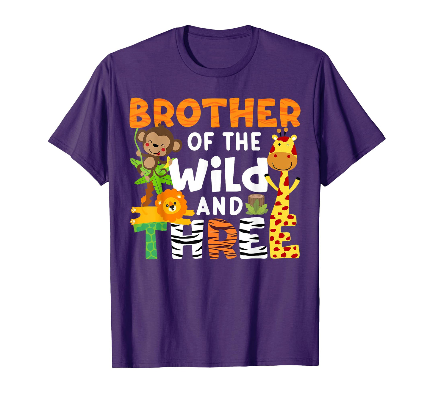 Brother Of The Wild and Three Zoo Theme Party Safari Jungle T-Shirt