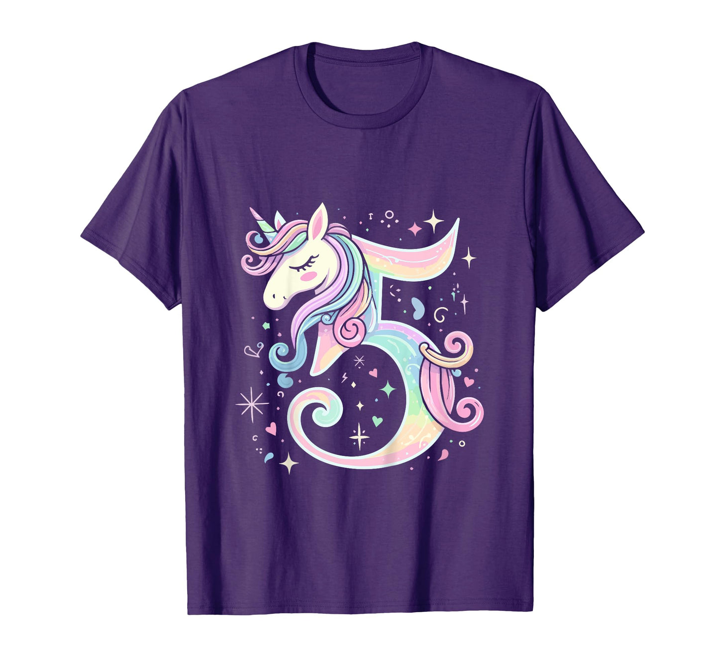 5th Birthday Party Unicorn 5 Years Old Unicorns T-Shirt
