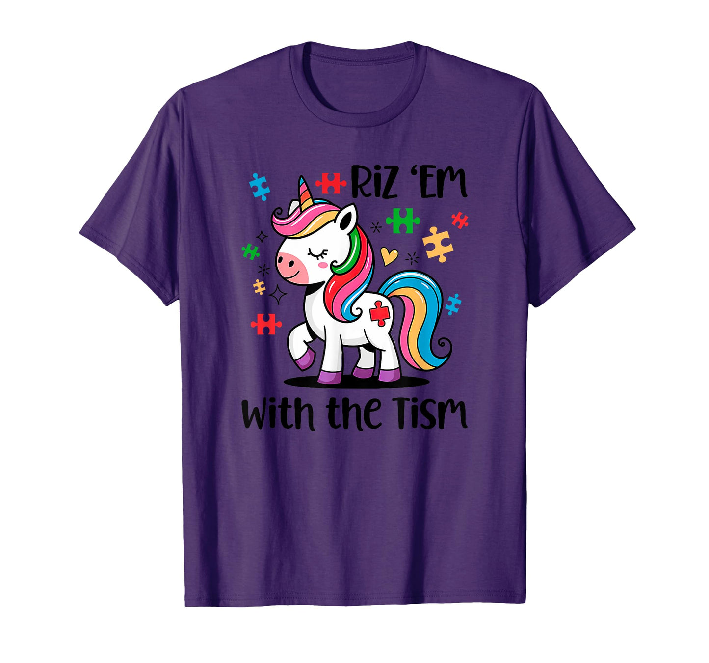 Riz 'Em with the Tism Unicorn Tee for Kids T-Shirt