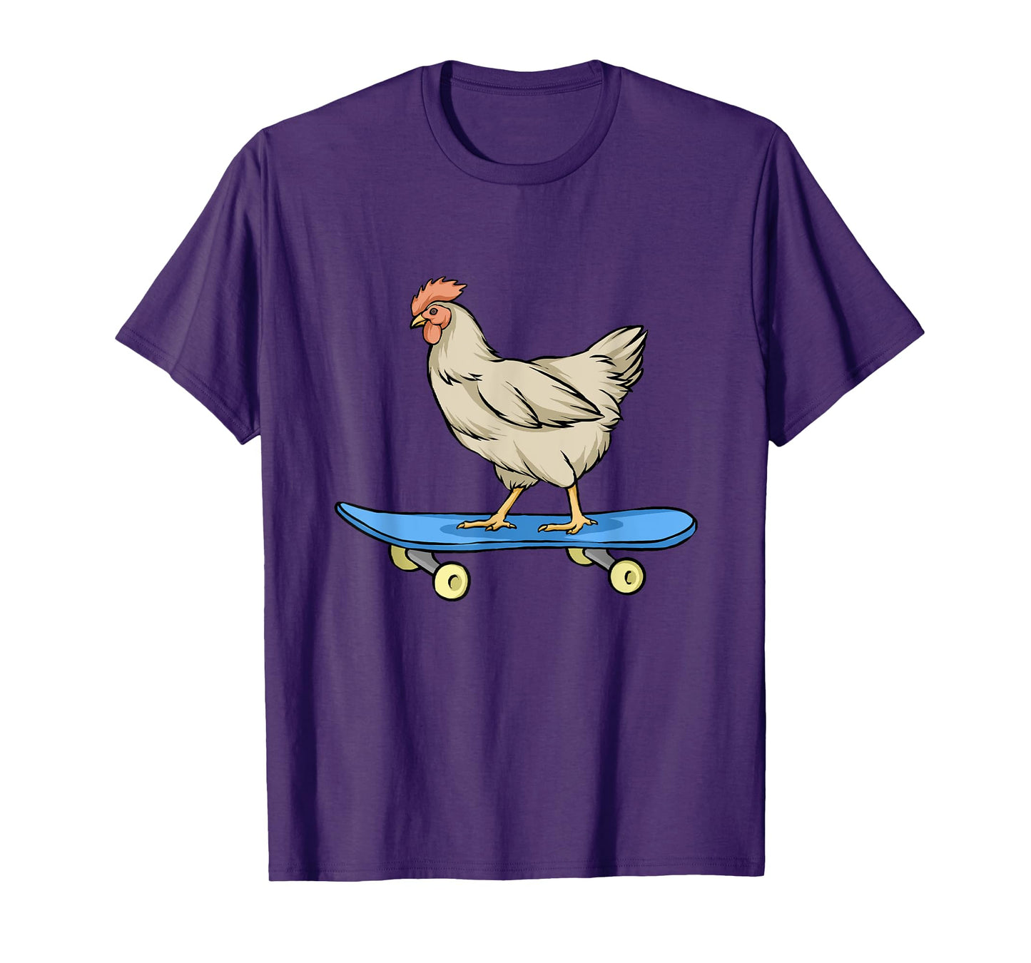 Chicken Riding A Skateboard Chickens T-Shirt