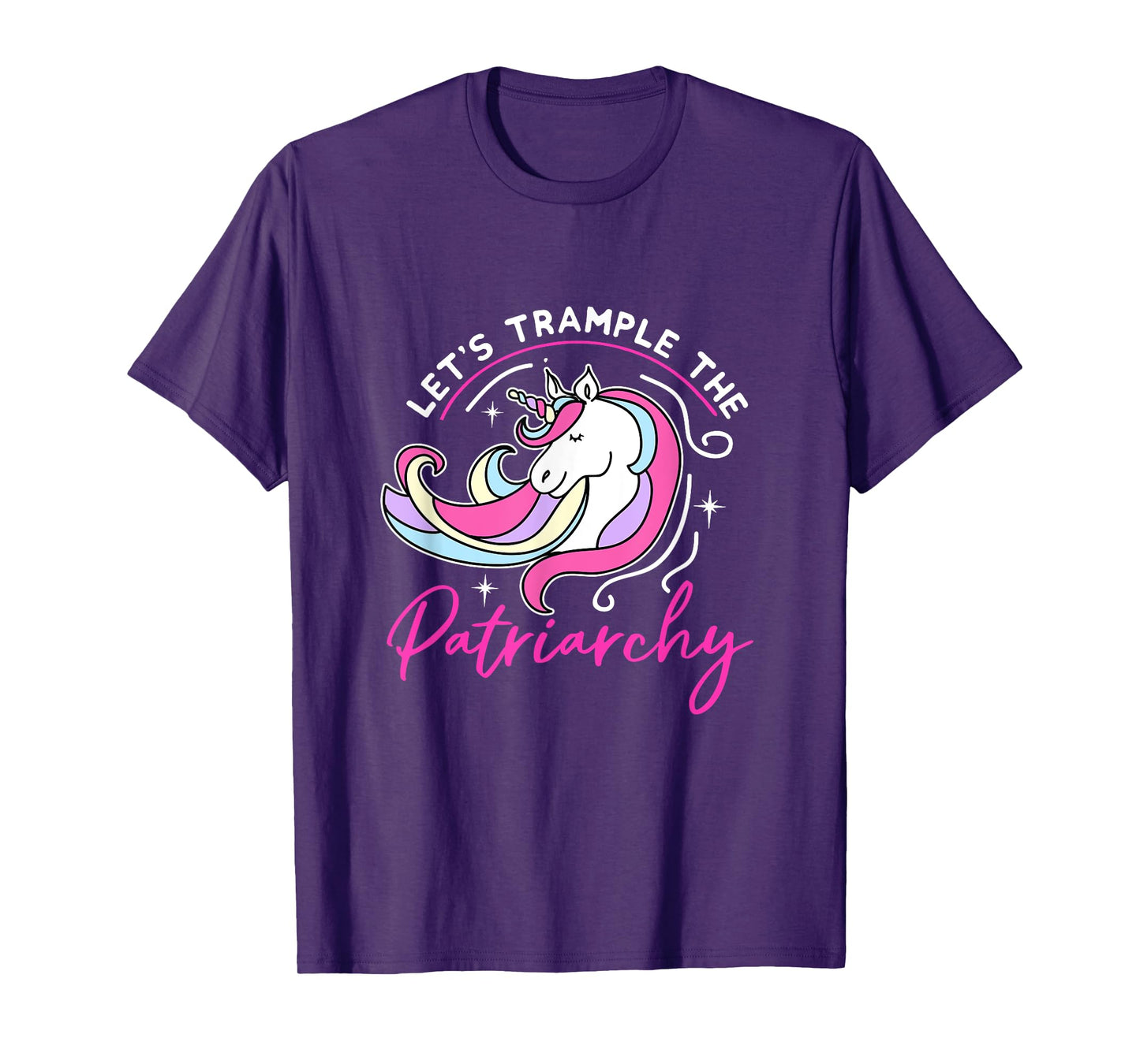 Trample The Patriarchy Funny Feminist Unicorn Social Justice T-Shirt
