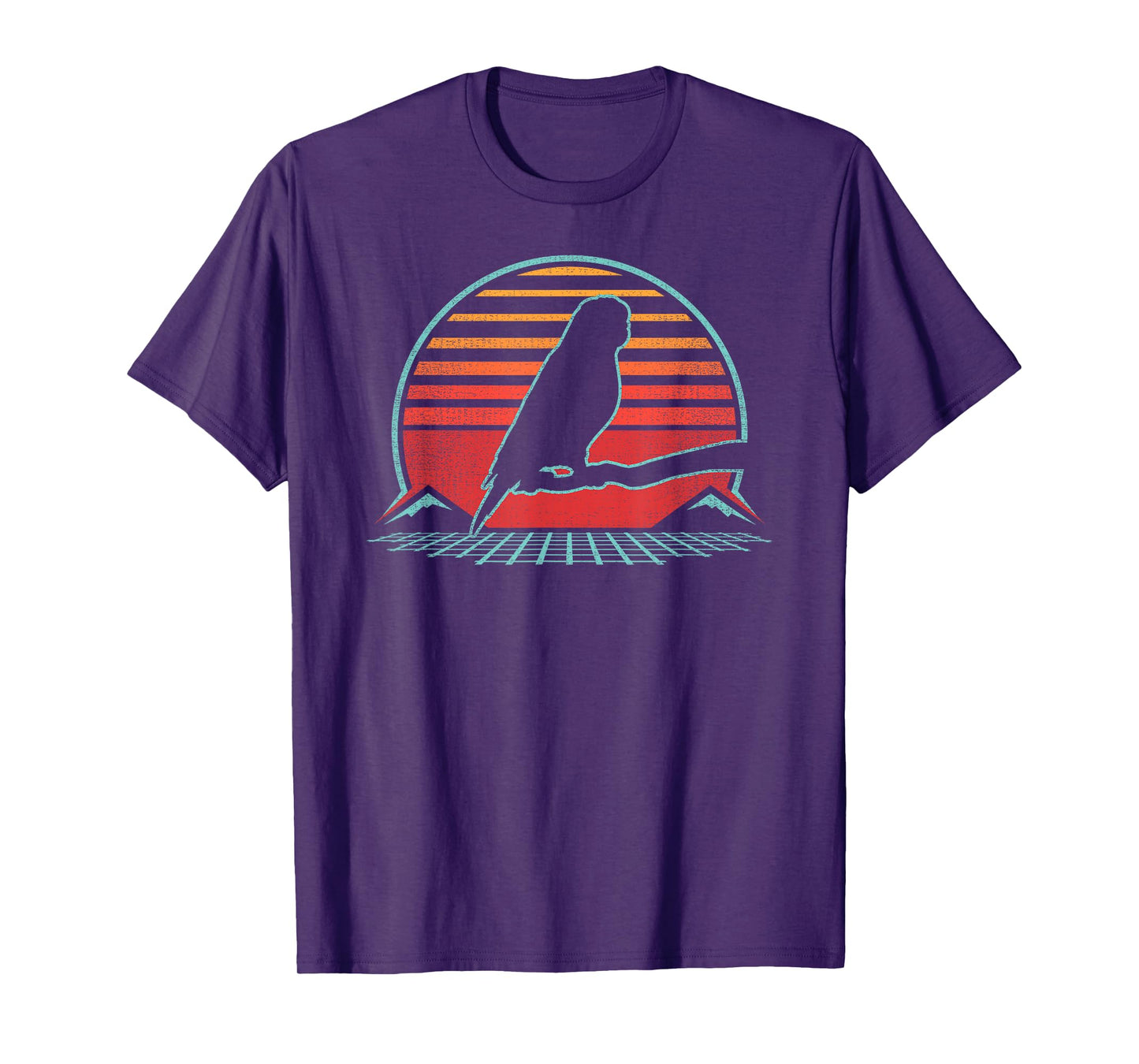 Budgie Budgerigar Pet Bird Retro Parakeet Vintage 80s Style T-Shirt