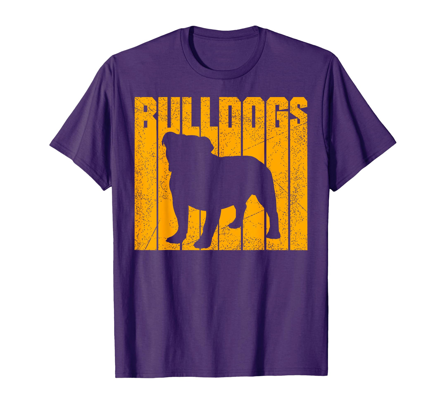 Gold Bulldogs Lover Sports Team Mascot T-Shirt
