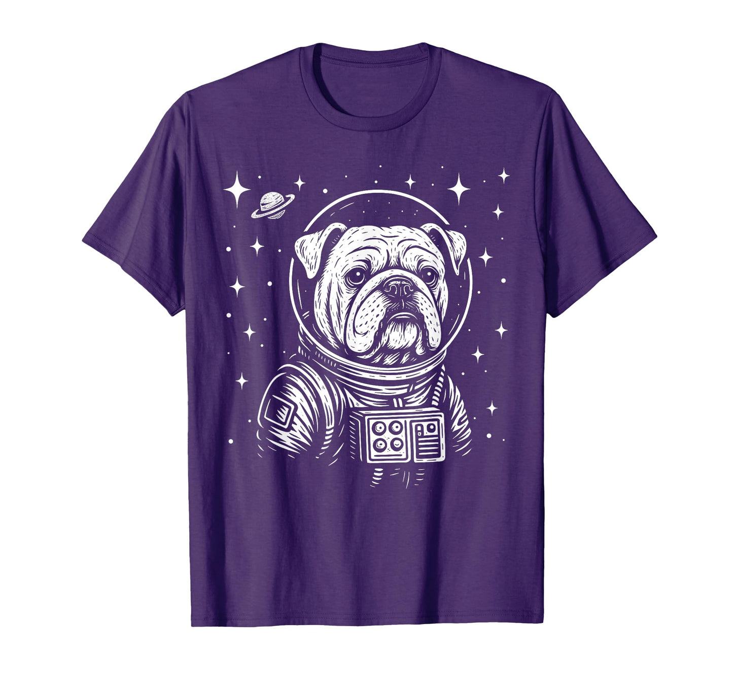 Astronaut English Bulldog Space Galaxy Dog Lovers T-Shirt