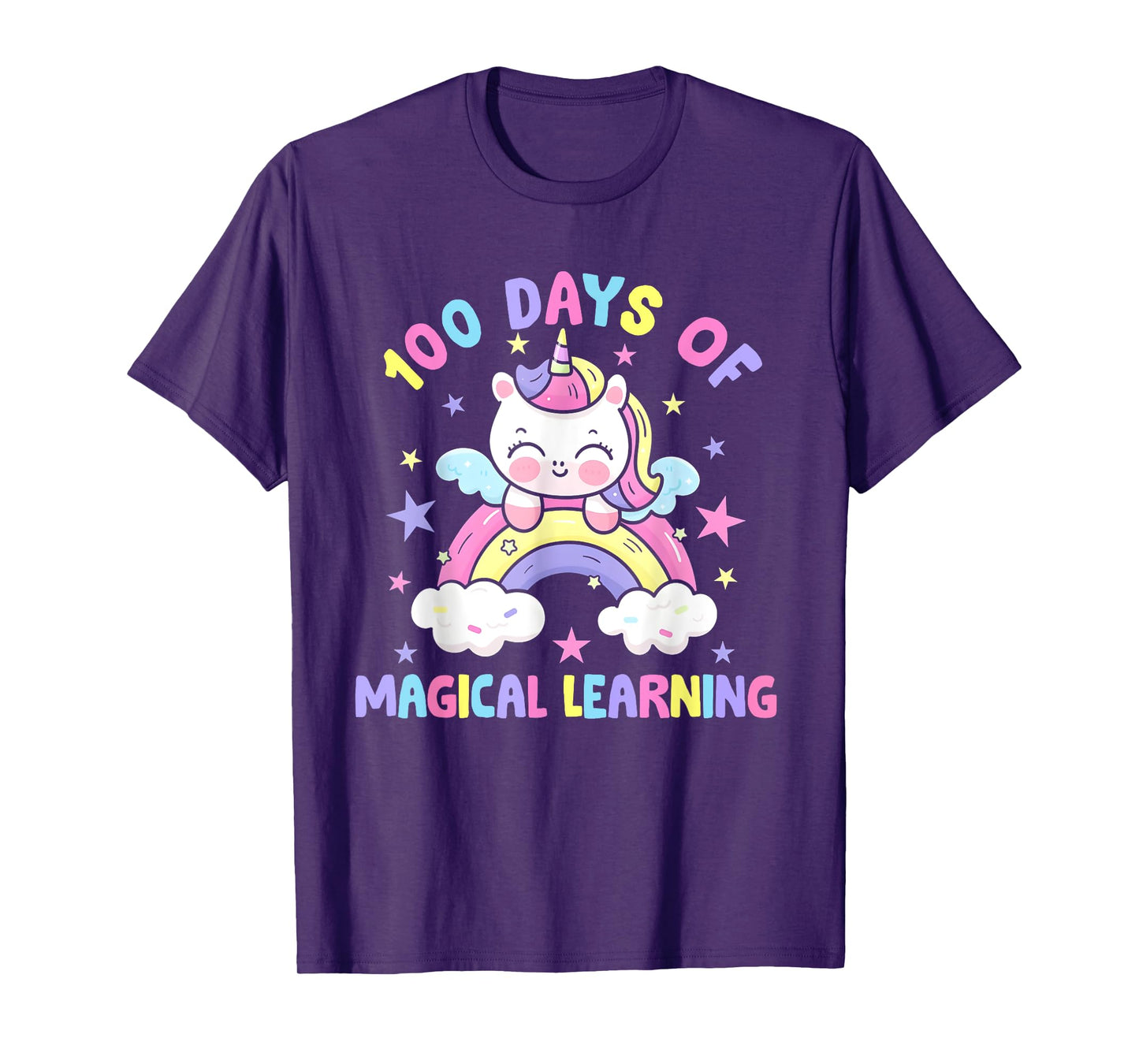 100th Day Of School Unicorn Girls 100 Days Of School Girls T-Shirt