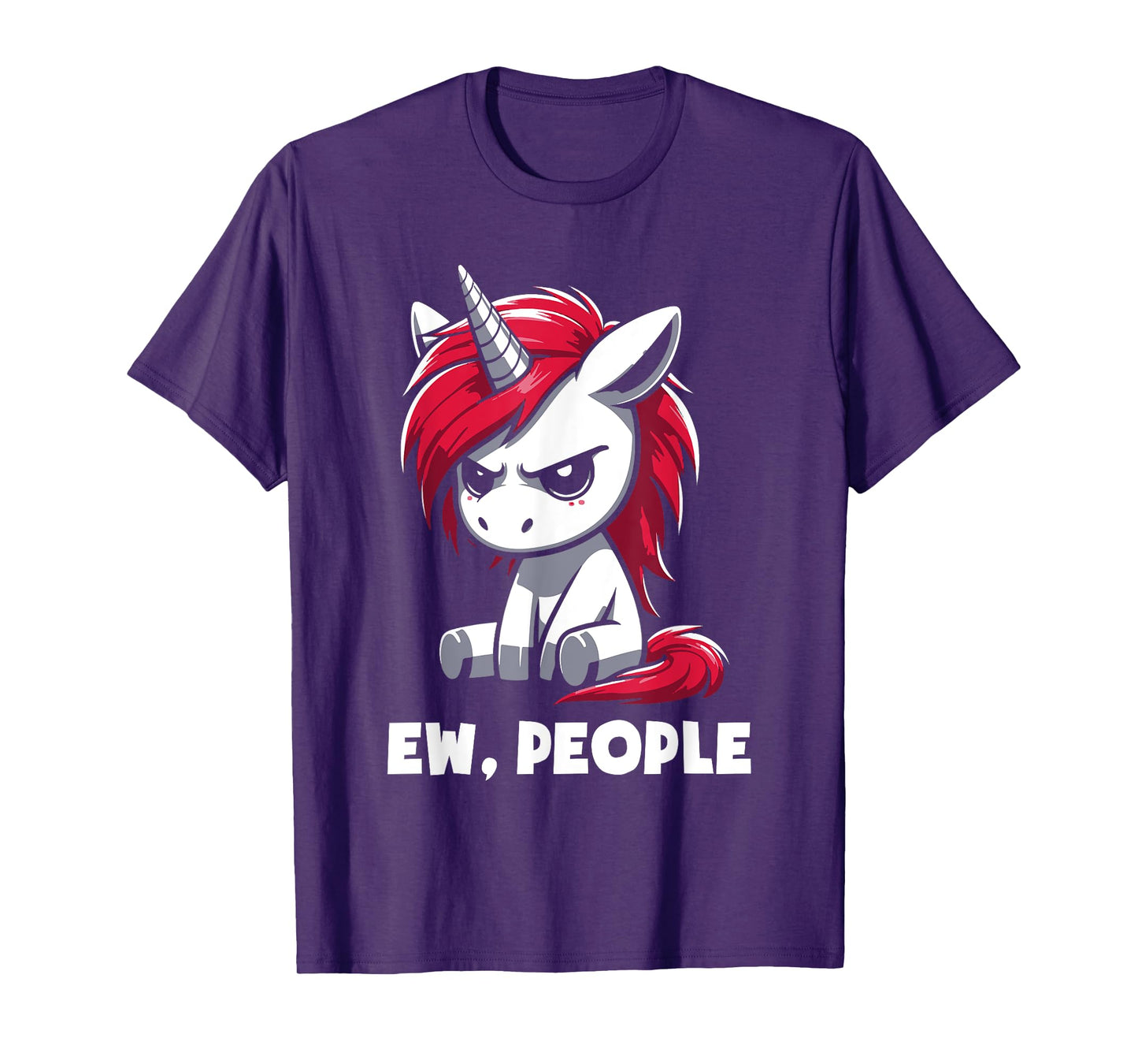 Ew People Unicorn Funny Sarcastic Humor Introvert T-Shirt