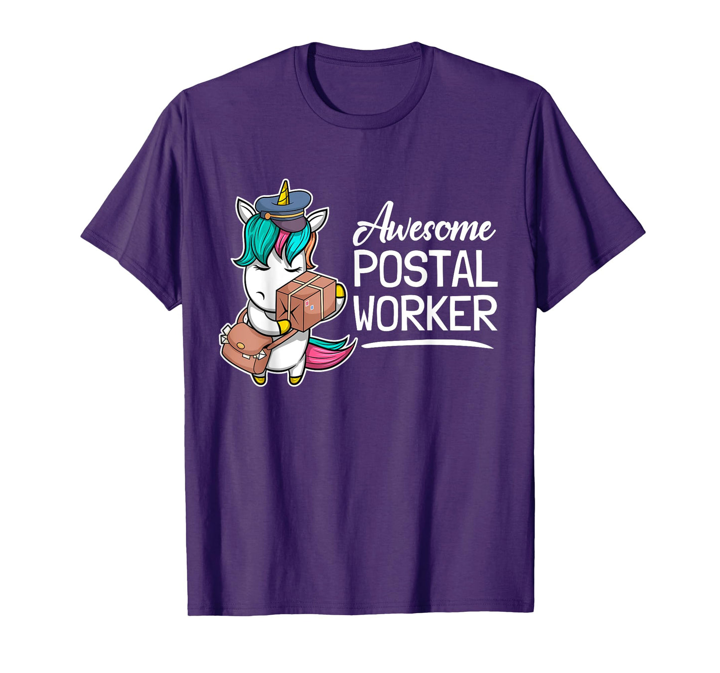 Funny Postal Worker Mailman I Awesome Unicorn Postman T-Shirt