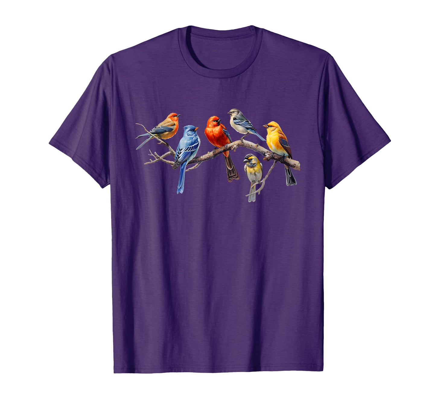 Backyard Bird Watching Watcher Birds on a Branch Birder T-Shirt