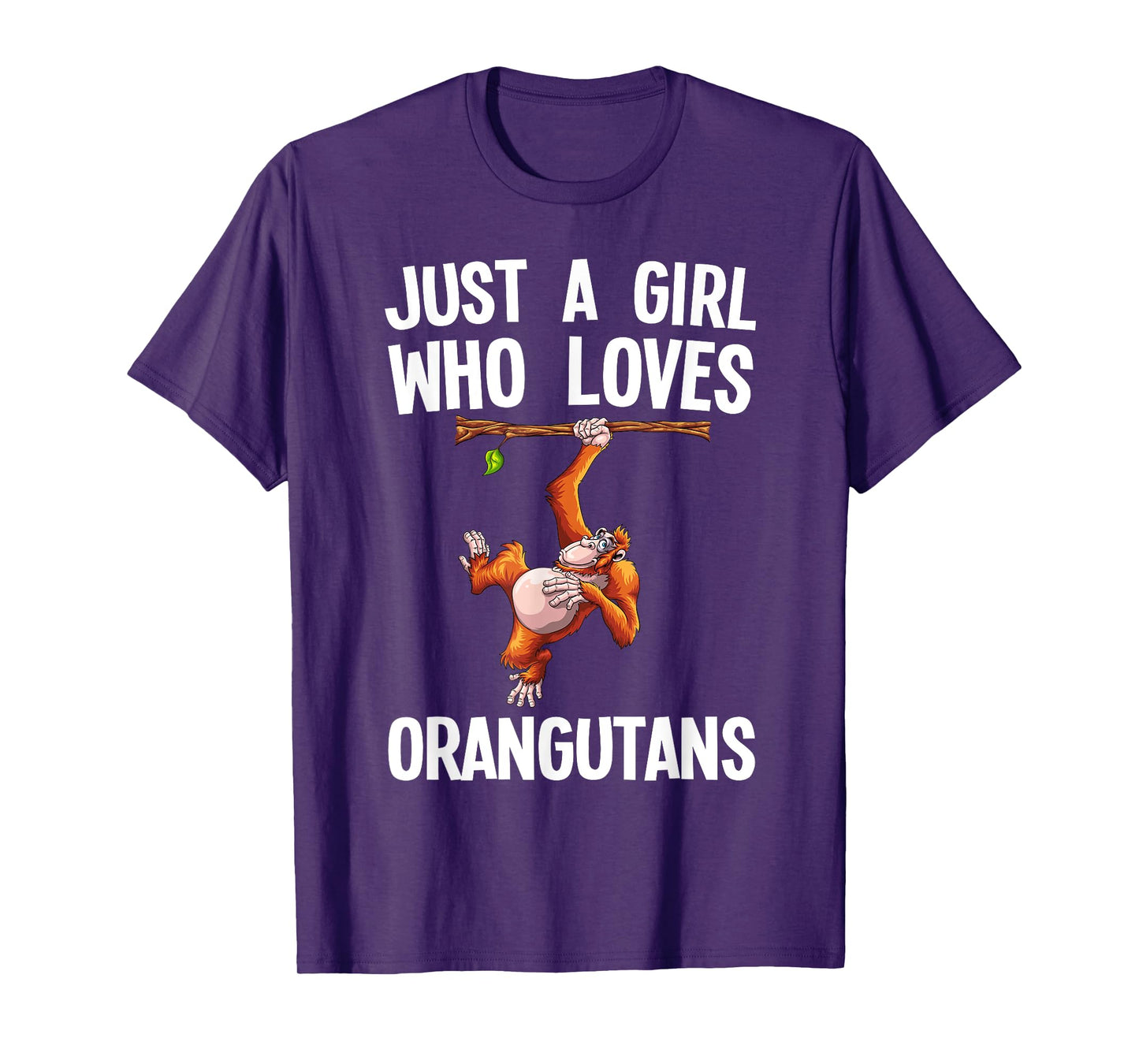 Funny Orangutan Art For Girls Women Monkey Orang Ape Lover T-Shirt