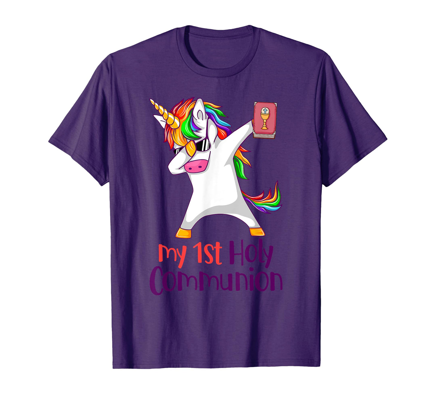 Dabbing Unicorn My 1st Holy Communion Christian Cute Unicorn T-Shirt