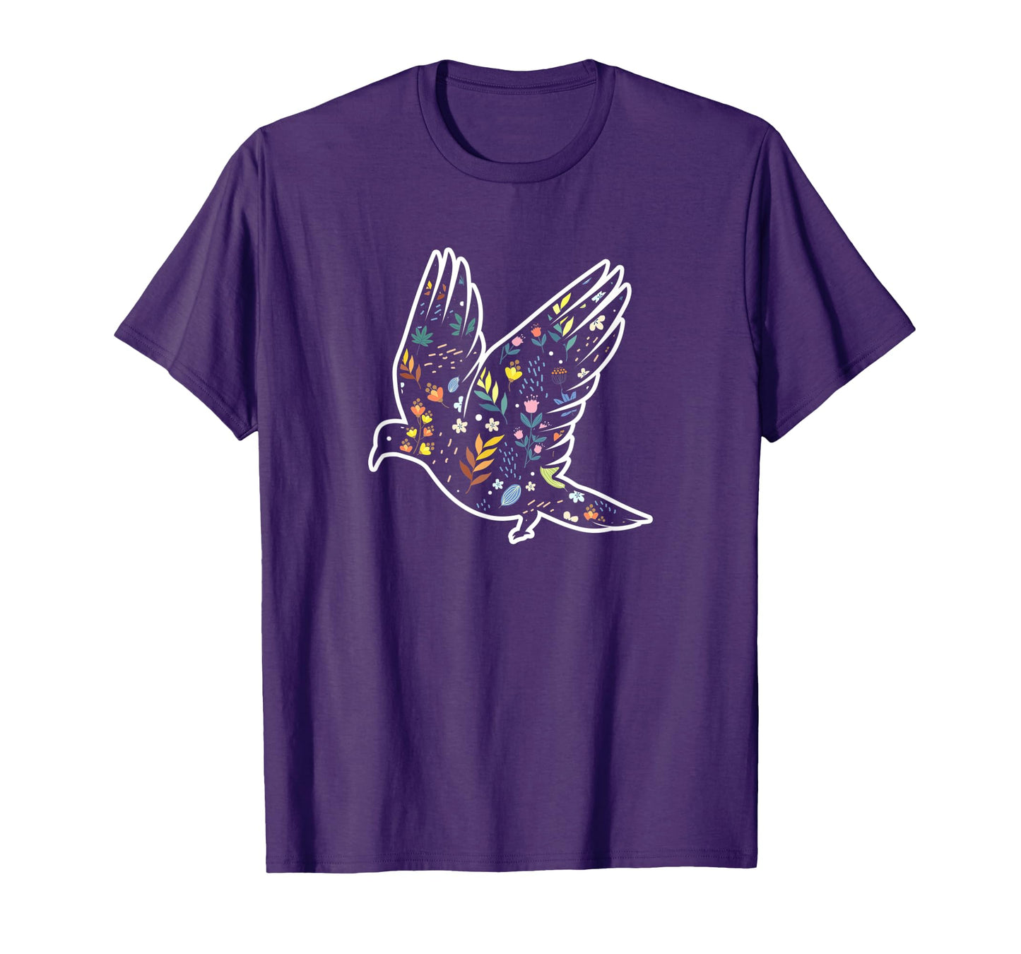 Floral Pattern Pigeon T-Shirt