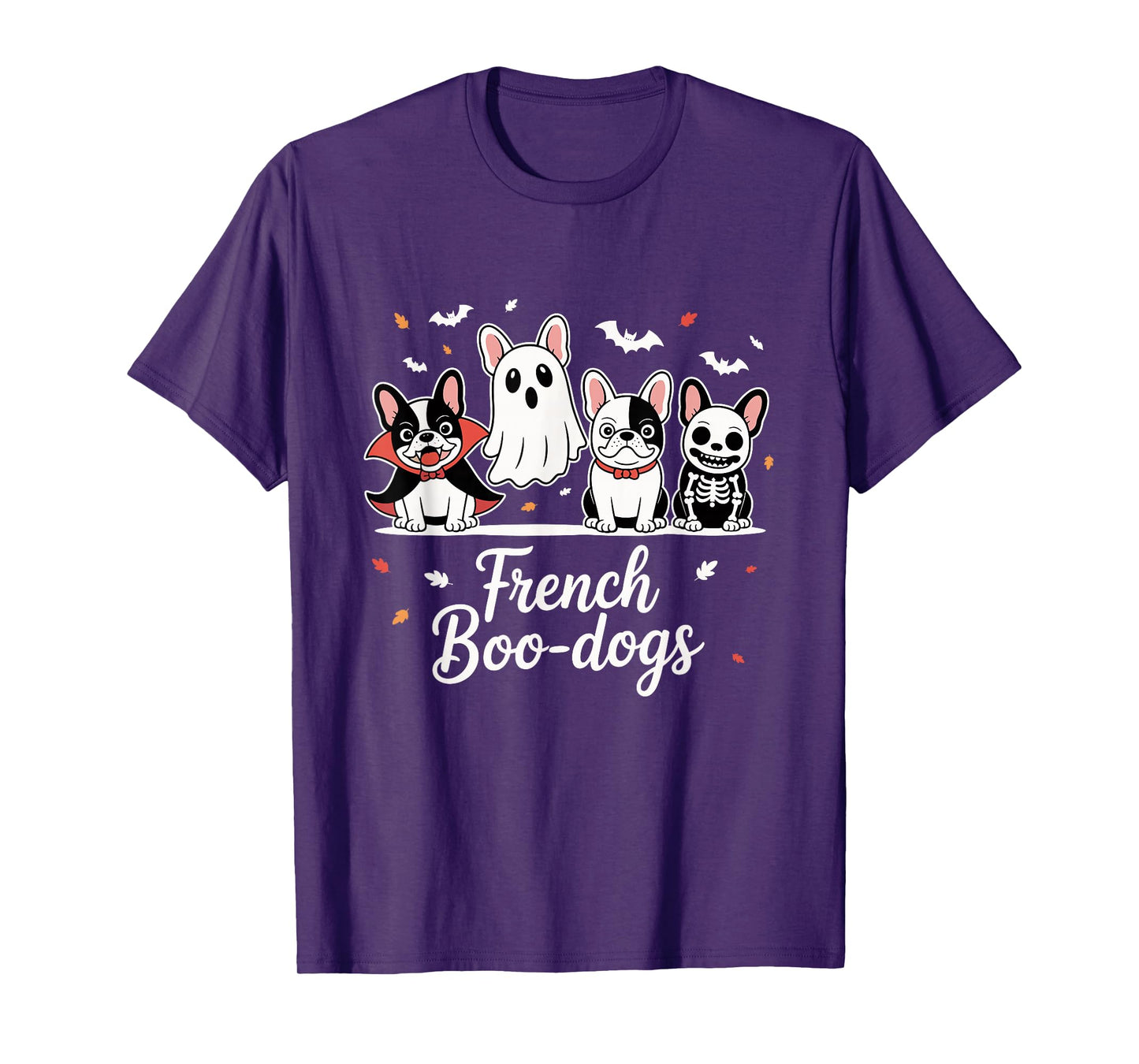 French Boo-Dog Halloween Ghost French Bulldog Fall Autumn T-Shirt