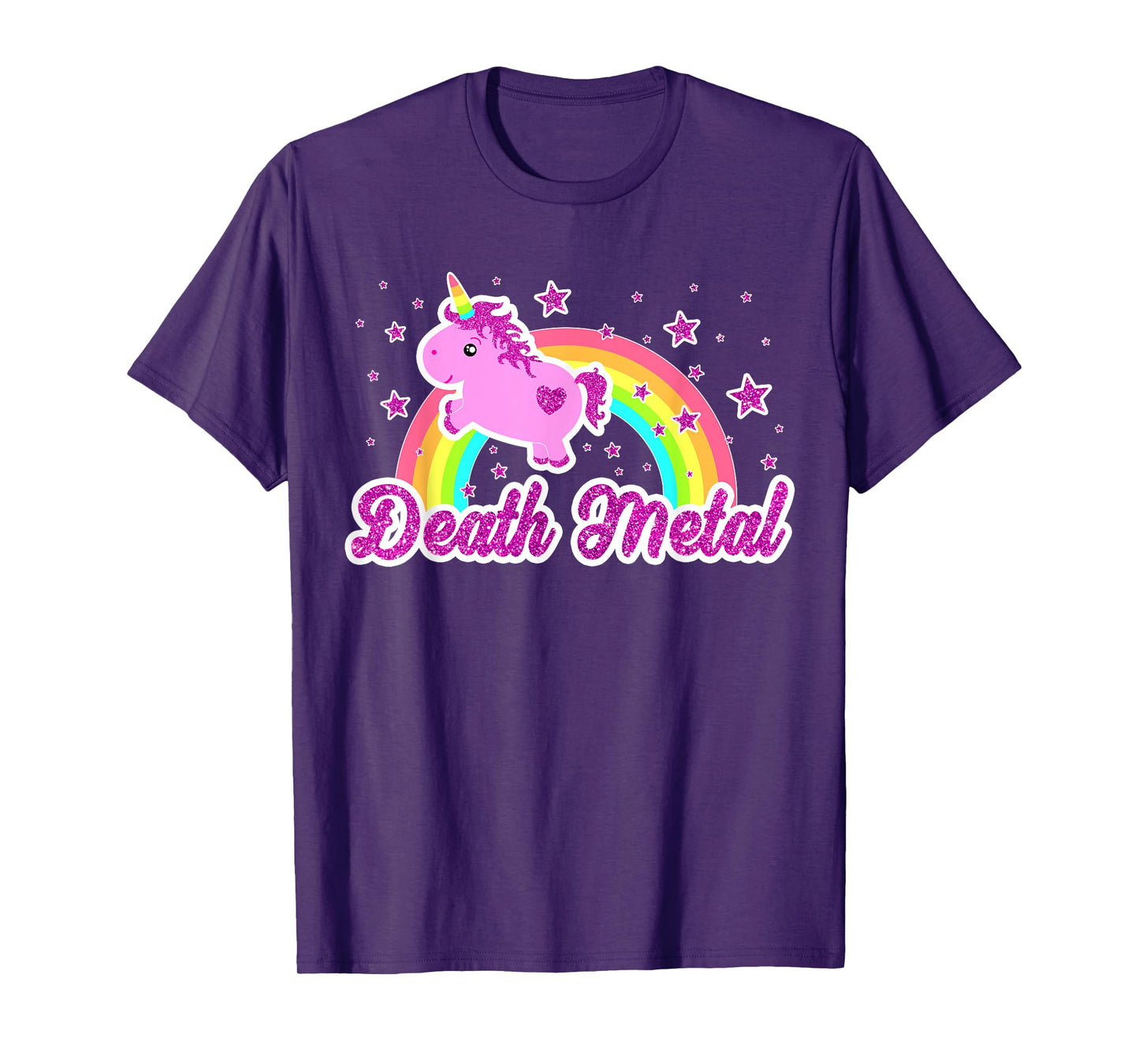 Death Metal Music Funny Ironic Cool Unicorn Tee Festival T-Shirt