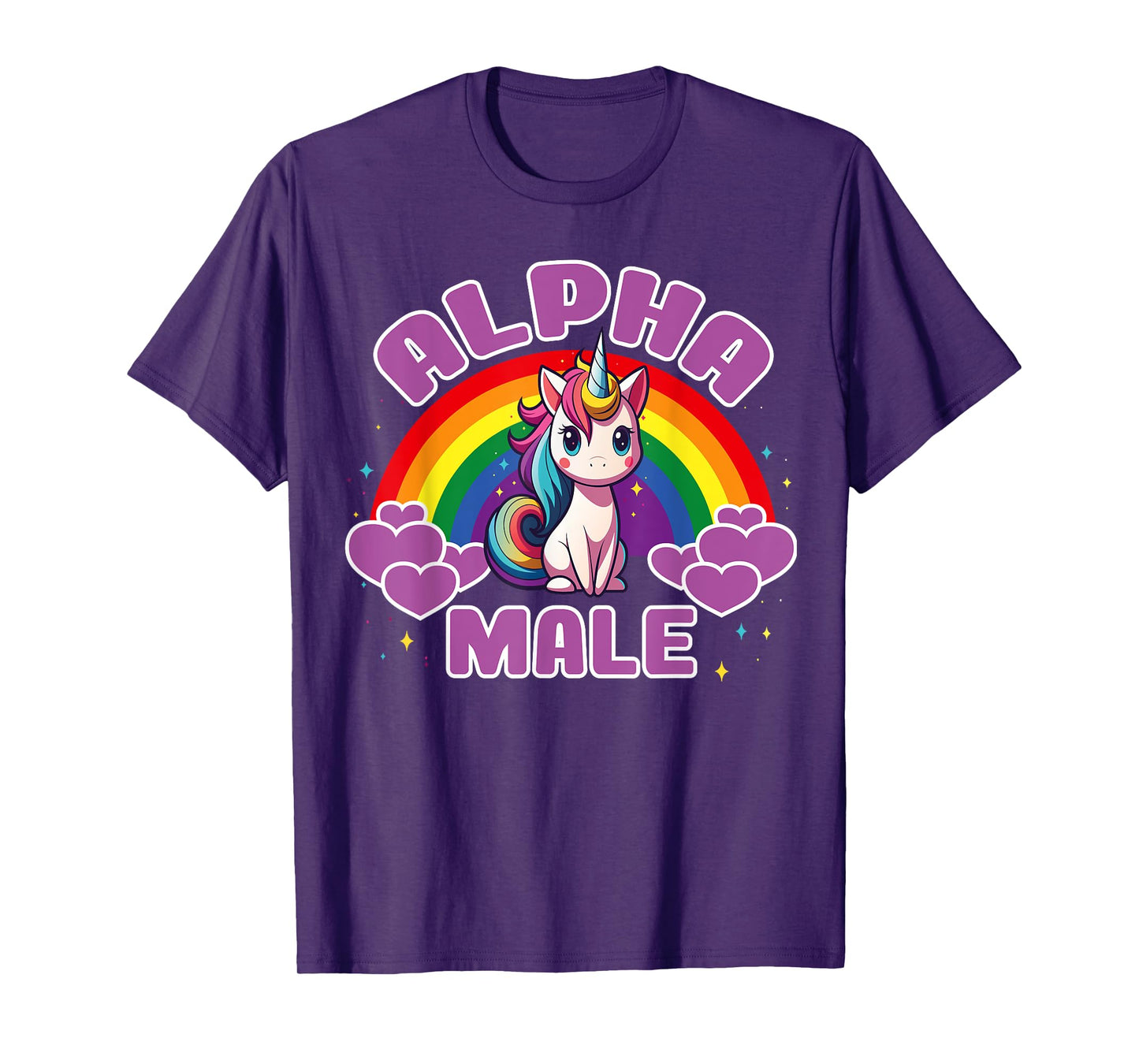 Funny Cute Alpha Male Unicorn, Sarcastic Humor Macho T-Shirt