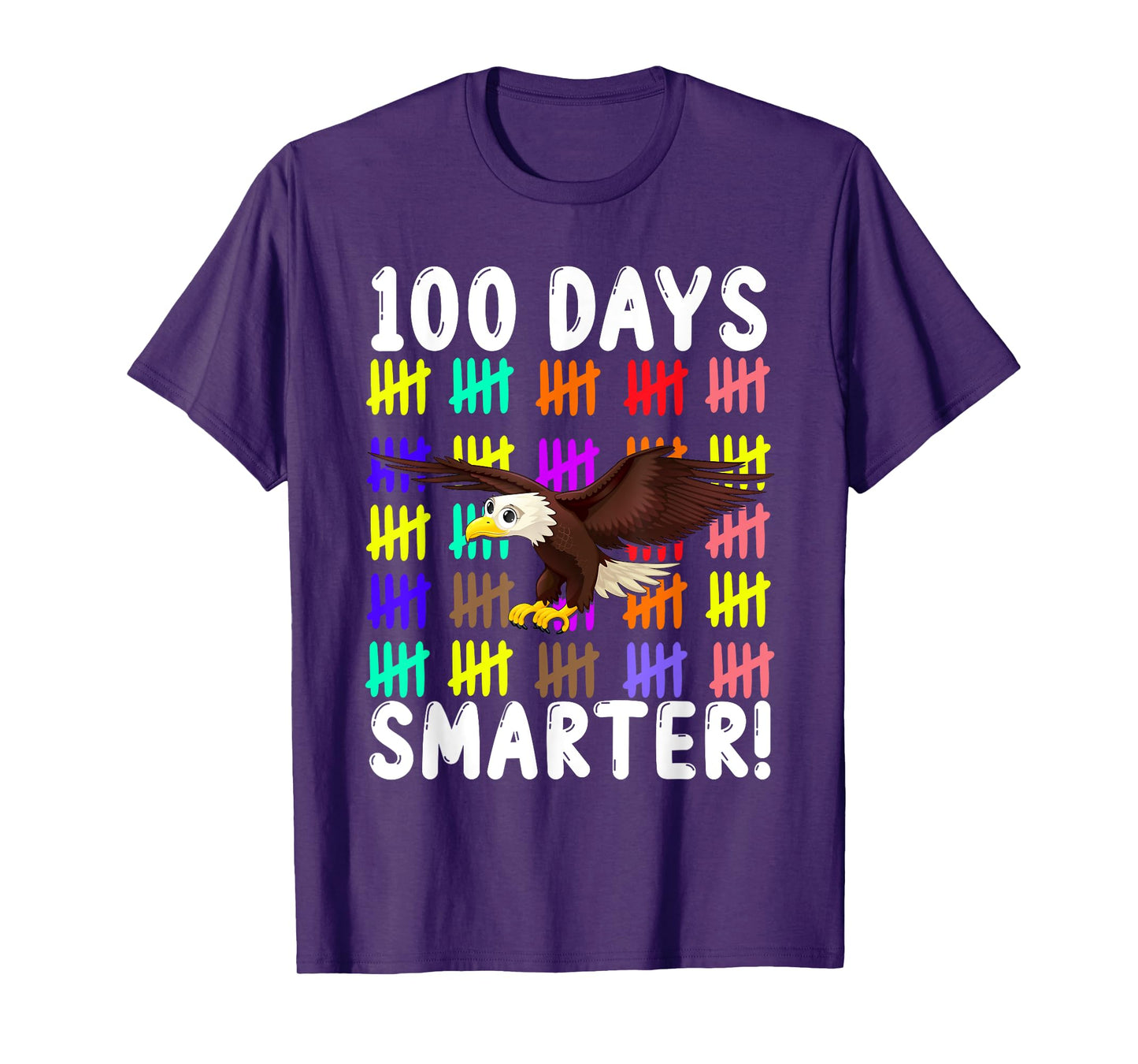 Animal Bird Cute Eagle Student Kids Gift 100 Days Of School T-Shirt
