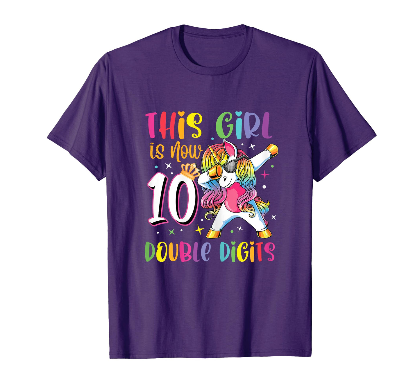 This Girl Is Now 10 Double Digits Shirt 10th birthday Gift T-Shirt