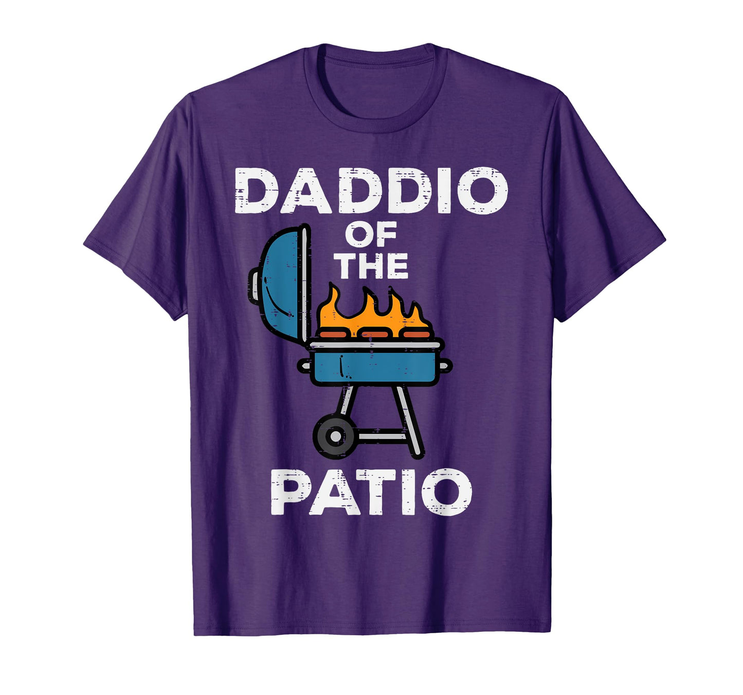 Daddio Of The Patio Funny Bbq Barbecue Grilling Dad Papa Men T-Shirt