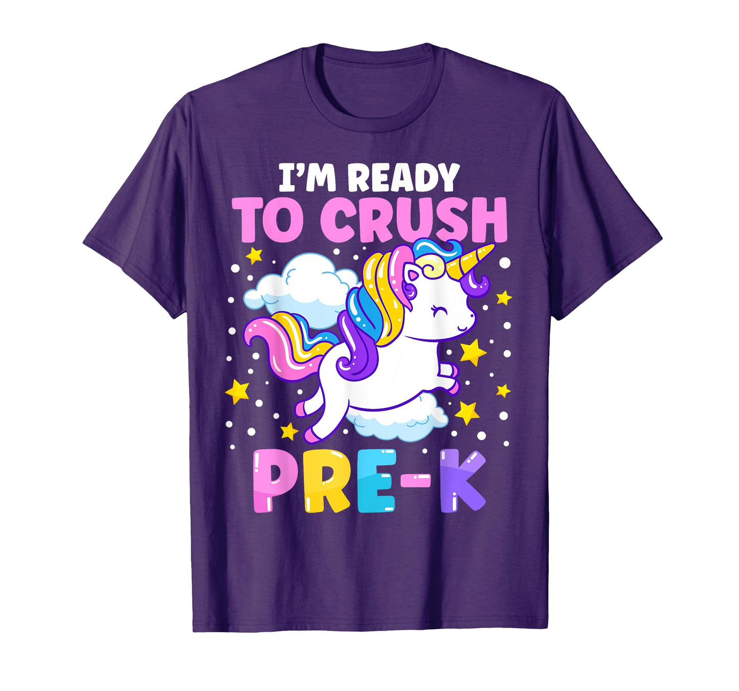 First Day of Preschool I'm Ready To Crush Pre-K Unicorn Kids T-Shirt