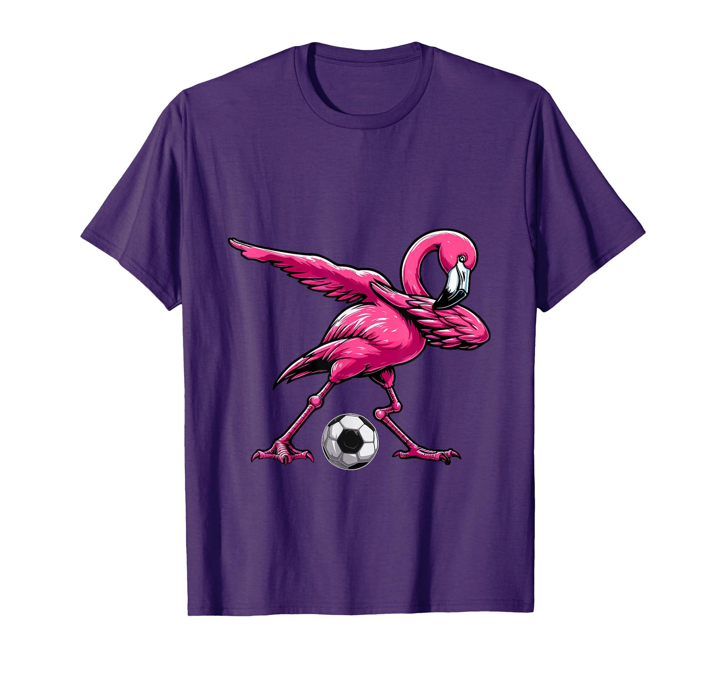 Dabbing Flamingo Costume Soccer Player Fan Lover Team T-Shirt