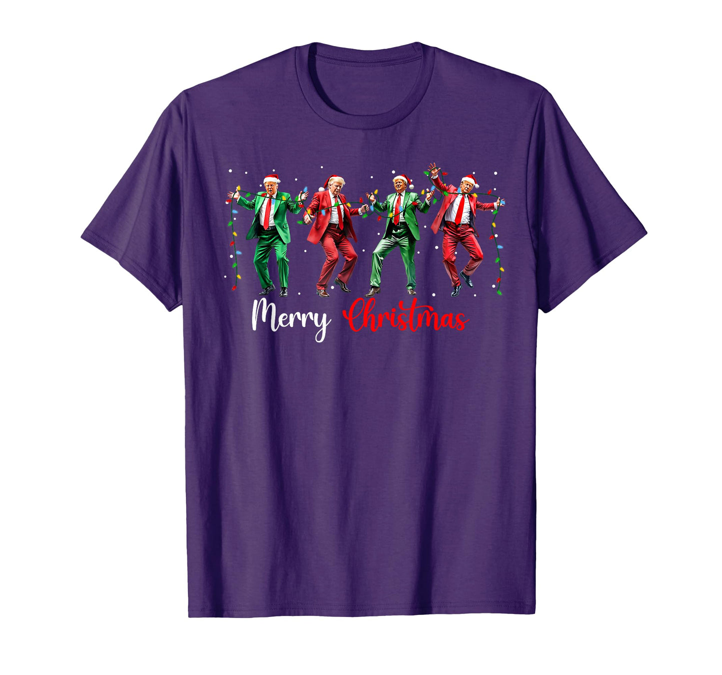 Funny Trump Dance Santa Claus Merry Christmas Pajamas YMCA T-Shirt