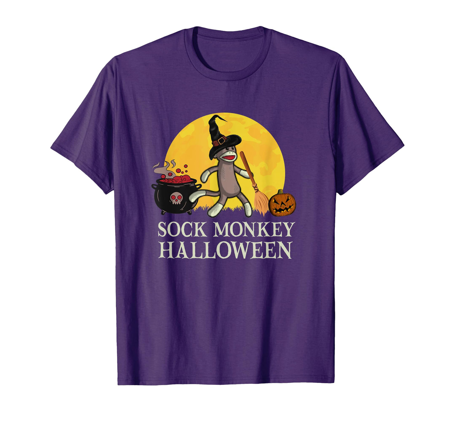 It's a Sock Monkey Halloween Sock Monkey Witch T-Shirt