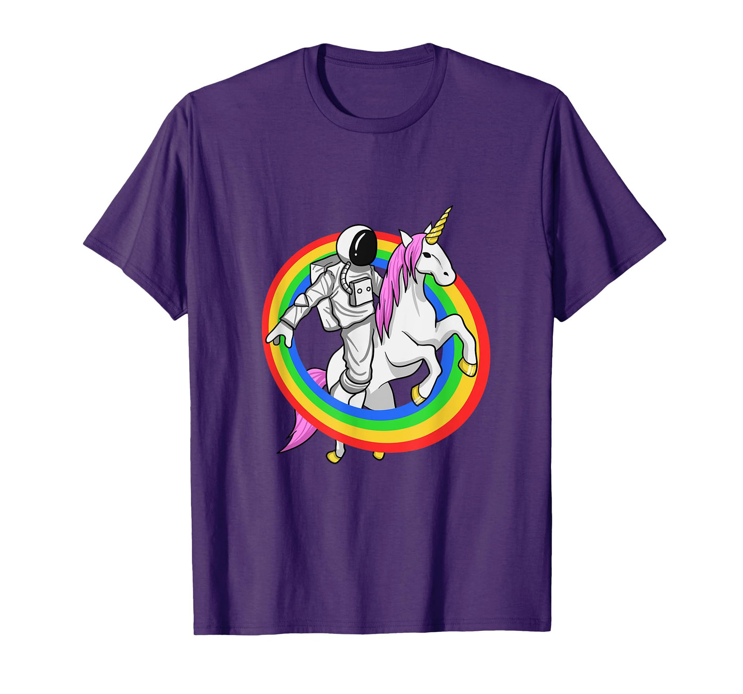 Astronaut Riding Unicorn Shirt Galaxy Space Travel T-Shirt T-Shirt