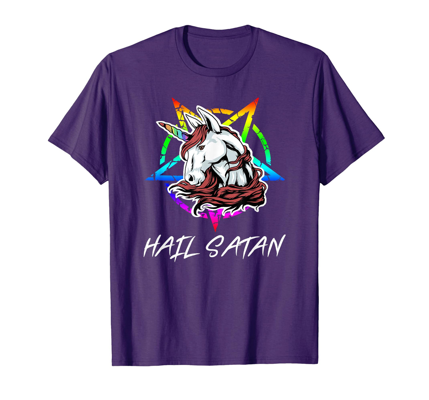 Hail Satan TShirt | Funny Unicorn Shirt T-Shirt