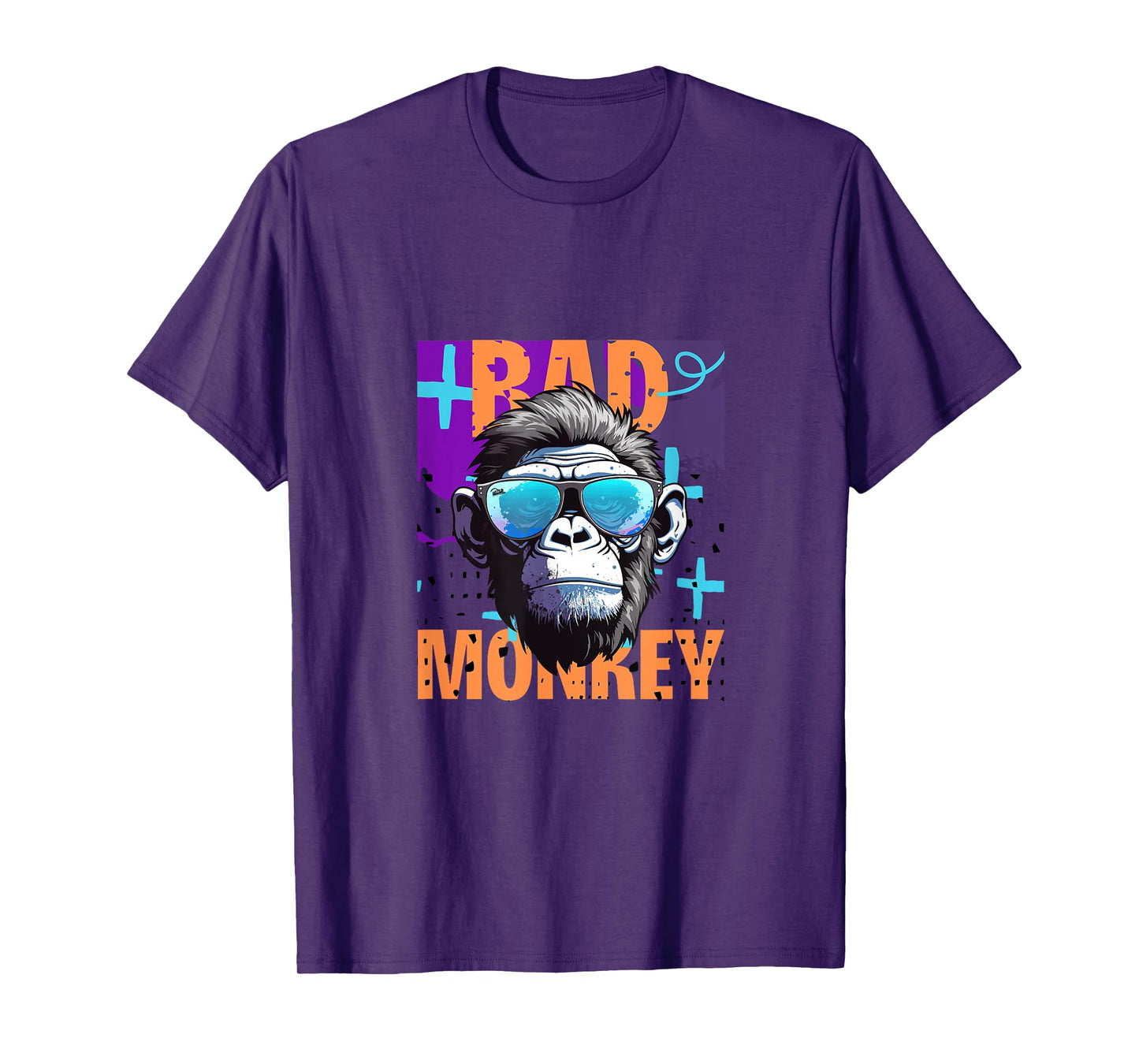 Jon De Voui Bad Monkey T-Shirt - Unisex-Adults, Kids - Black - Small - Short Sleeve