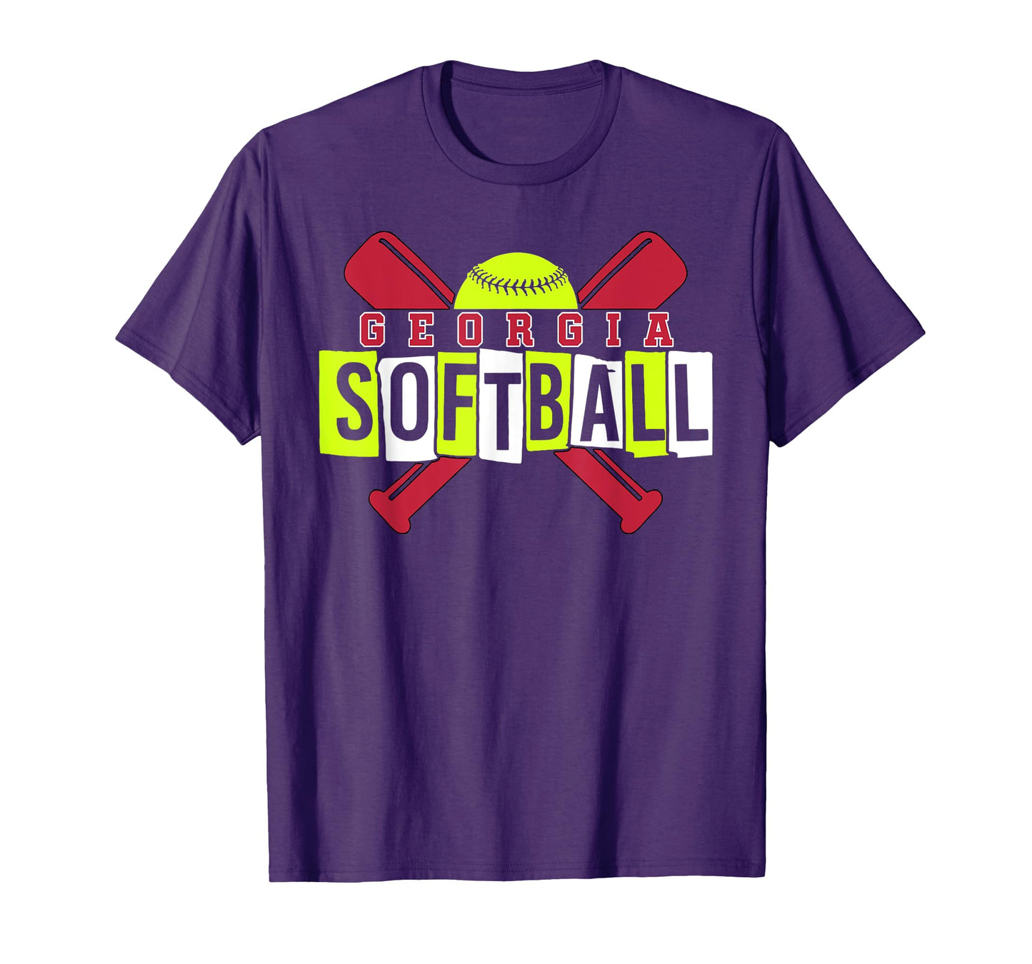 Georgia Softball Vintage Retro Design T-Shirt