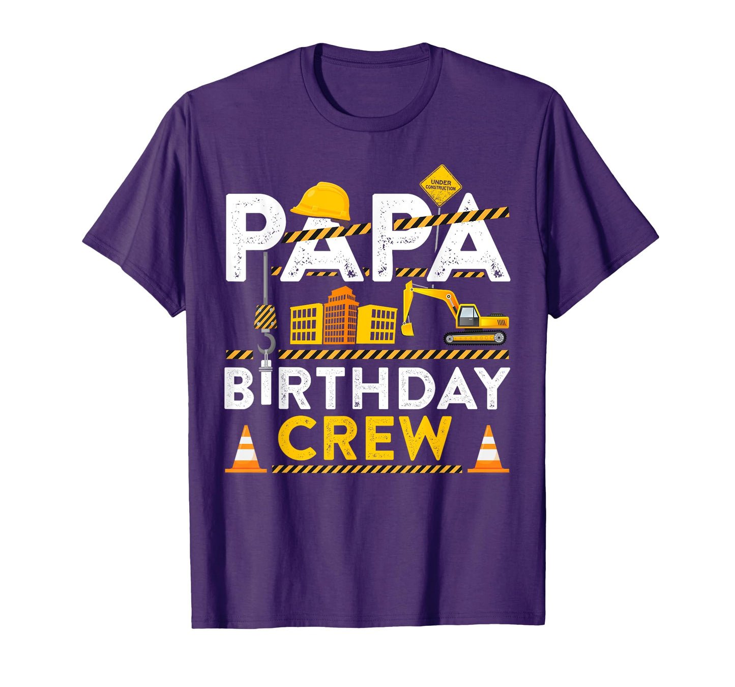Papa Birthday Crew Construction Birthday Party Gift T-Shirt