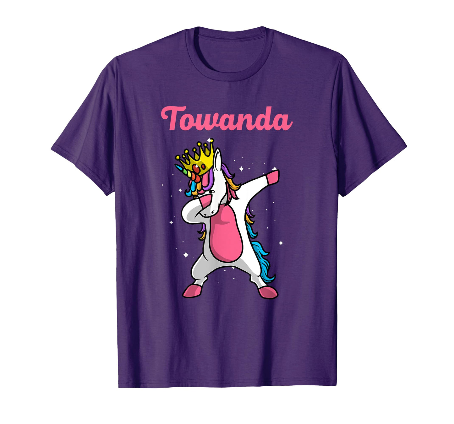 TOWANDA Name Personalized Birthday Dabbing Unicorn Queen T-Shirt