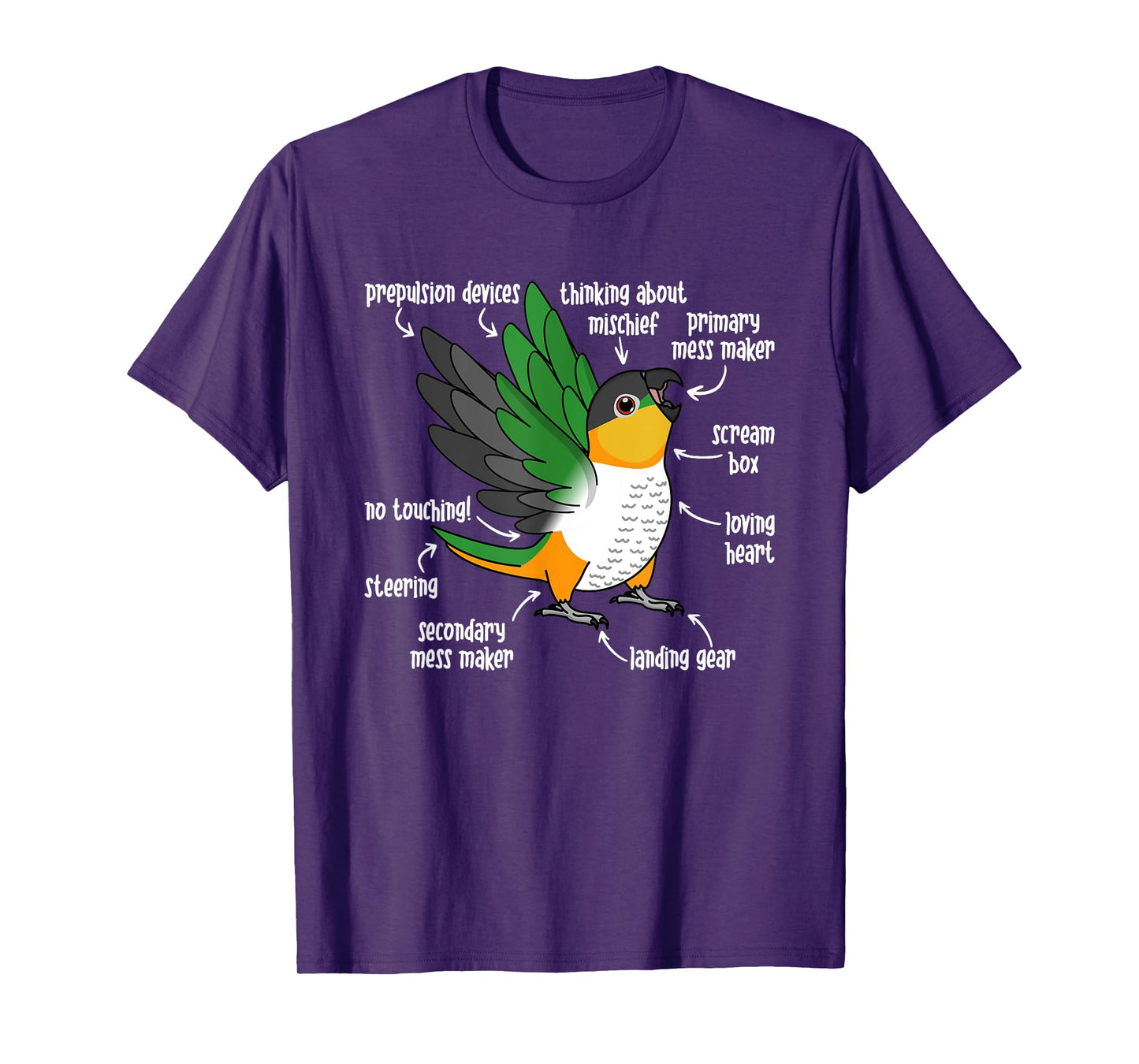 Parrot Anatomy I Black-headed Caique T-Shirt