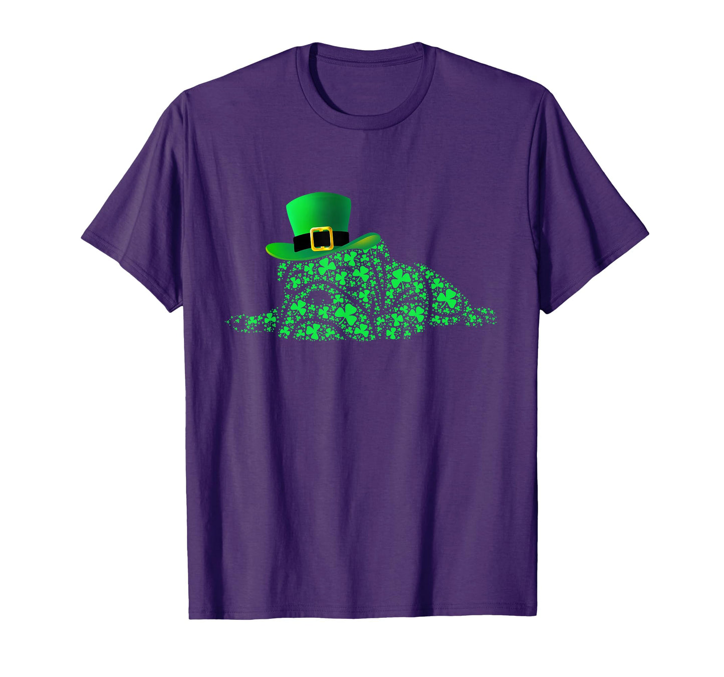 Irish English Bulldog Shamrocks Green Hat St Patricks Day Men Women Kids T-Shirt