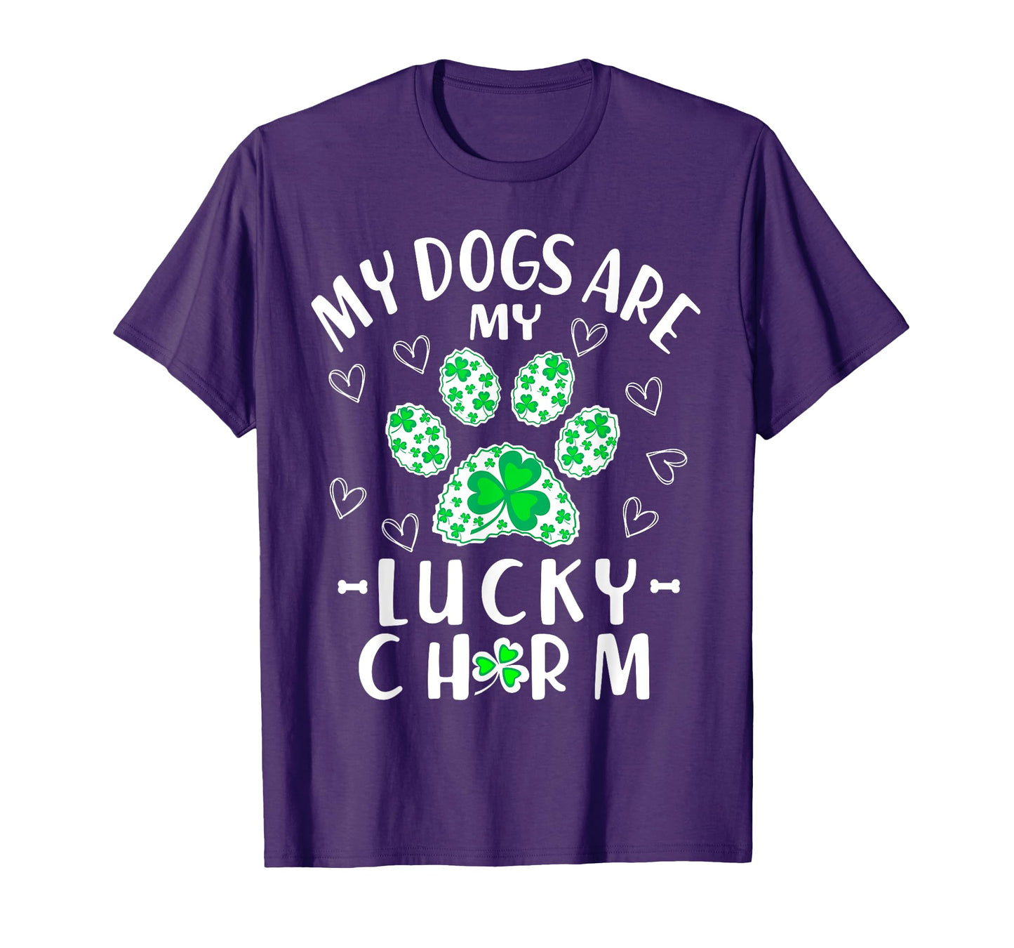 My Dogs are My Lucky Charm Shamrock Shirt St Patricks Day T-Shirt