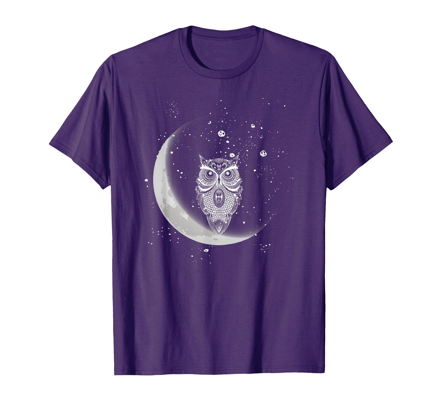 Owls Night Owls Owl At Night On Moon In Night Sky T-Shirt