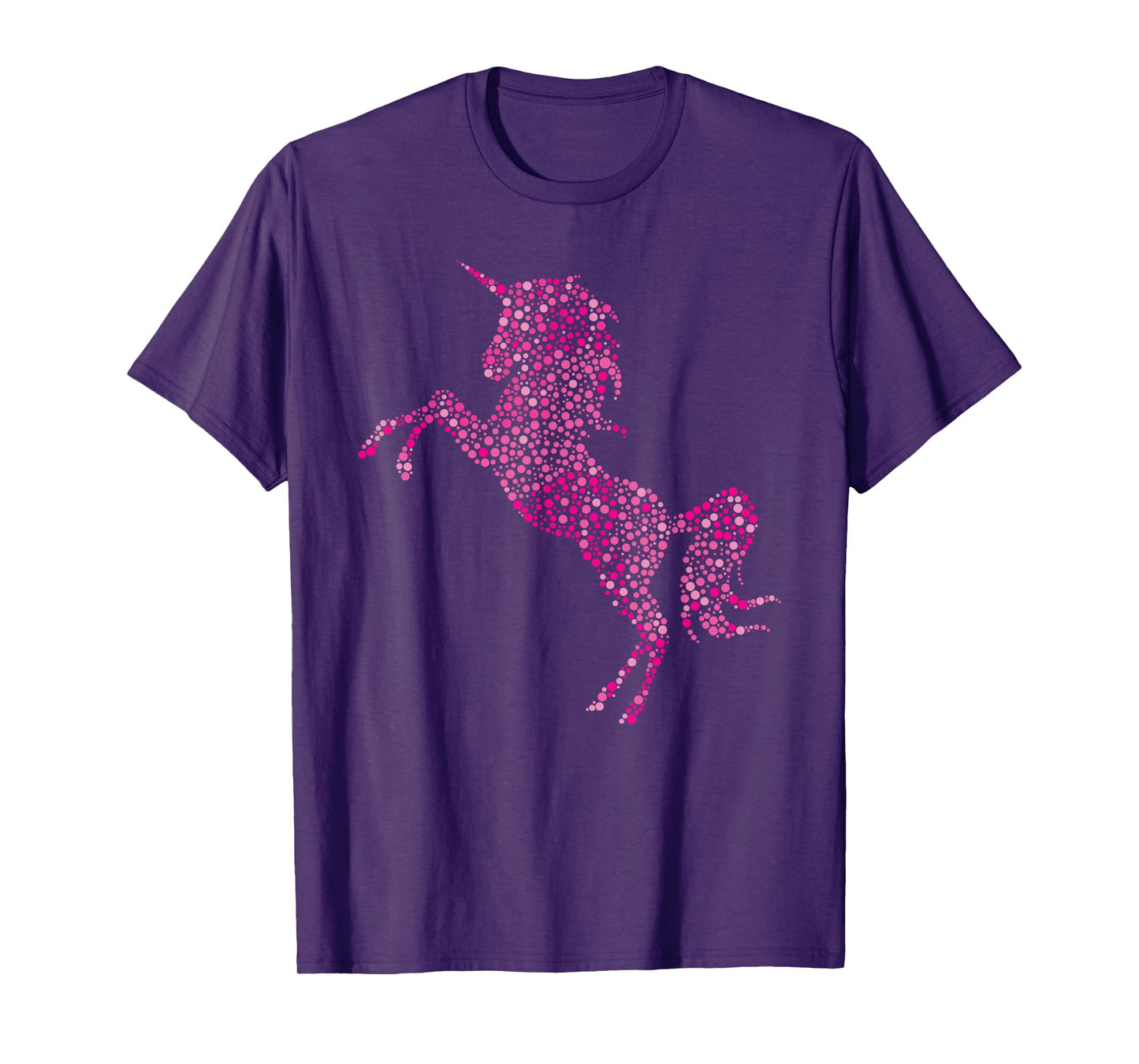 Girl's Unicorn Pink Polka Dot Day Womens Horse T-Shirt