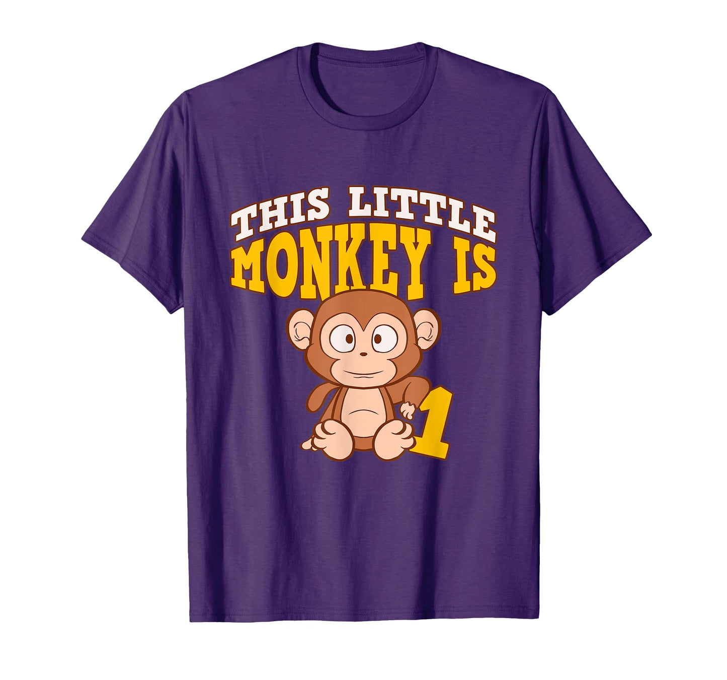 This Little Monkey Is 1 1st Birthday Party Bday Celebrant T-Shirt