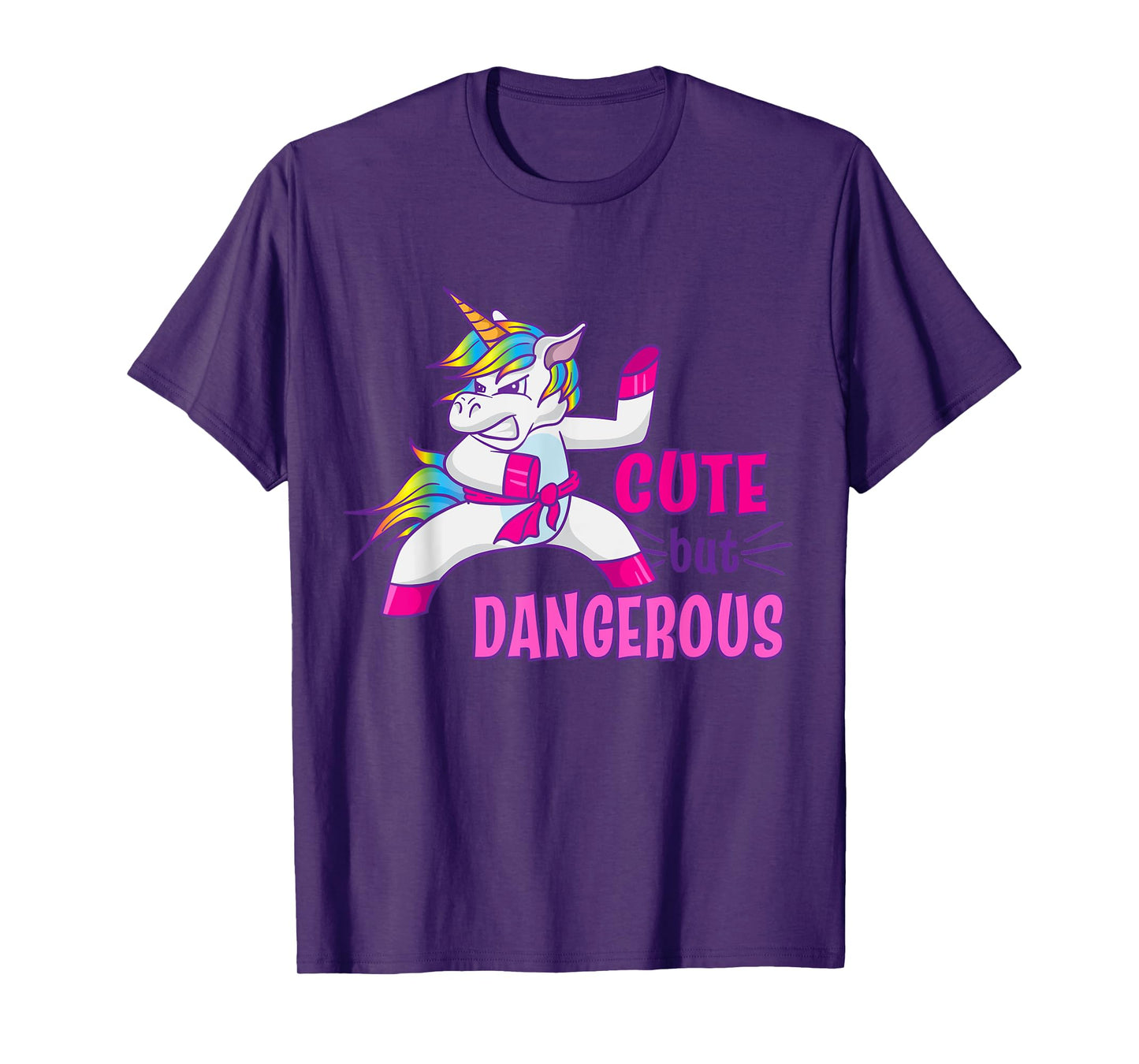 Cute But Dangerous Ninja Karate Taekwondo Kung Fu Unicorn T-Shirt