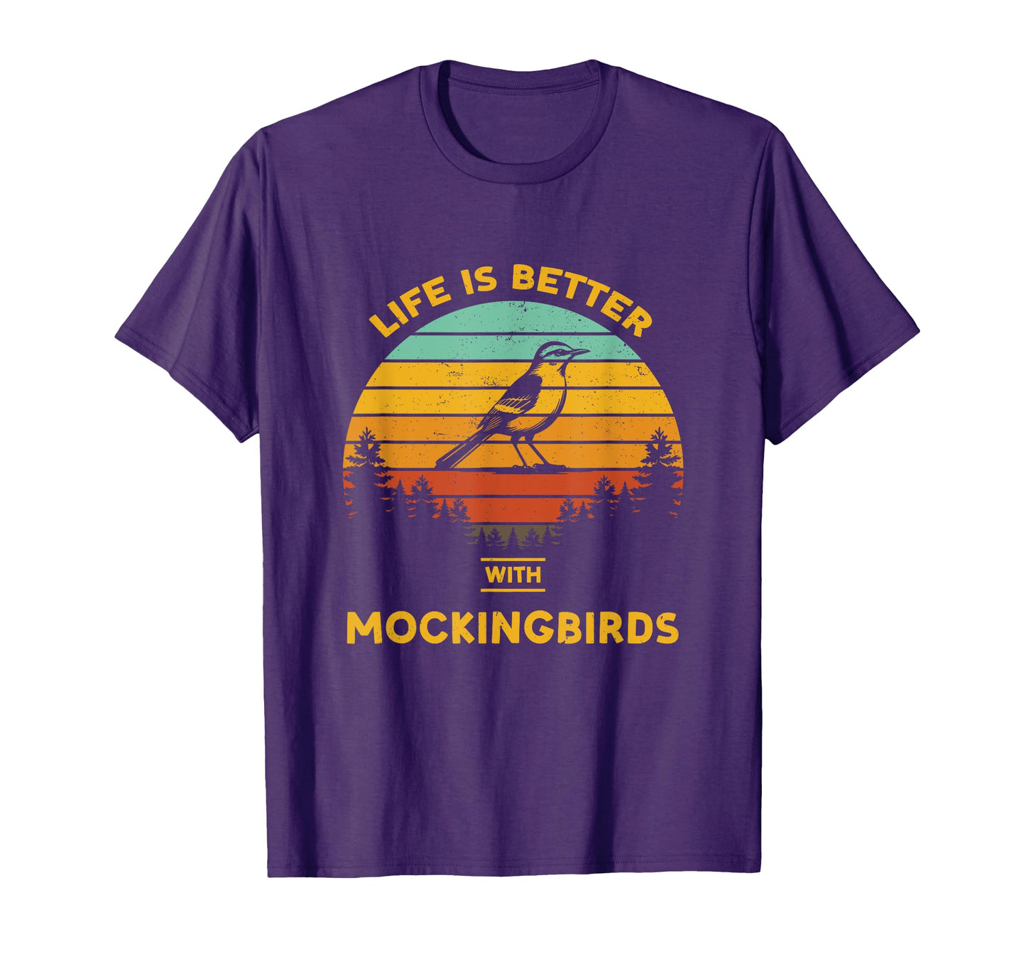 Life is Better with Mockingbird Retro Vintage Design T-Shirt