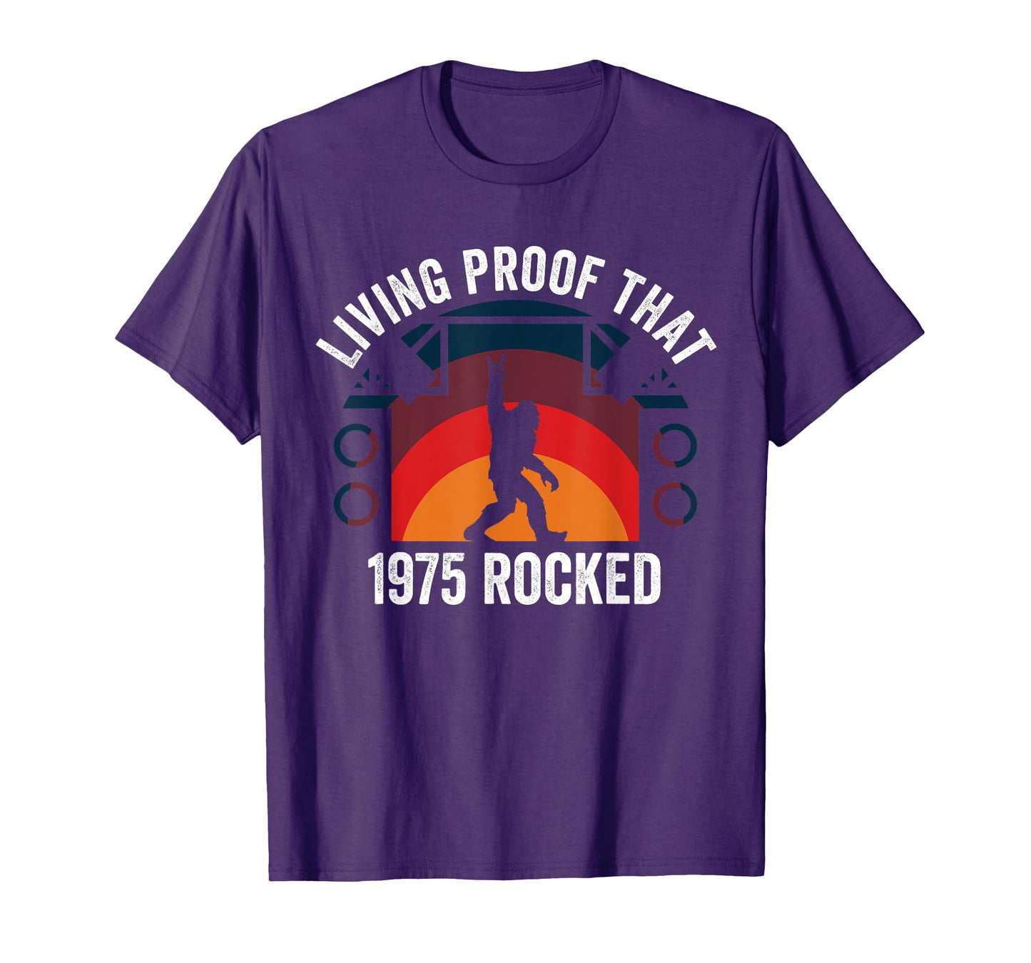 Living Proof That 1975 Rocked Funny Rock And Roll Bigfoot T-Shirt