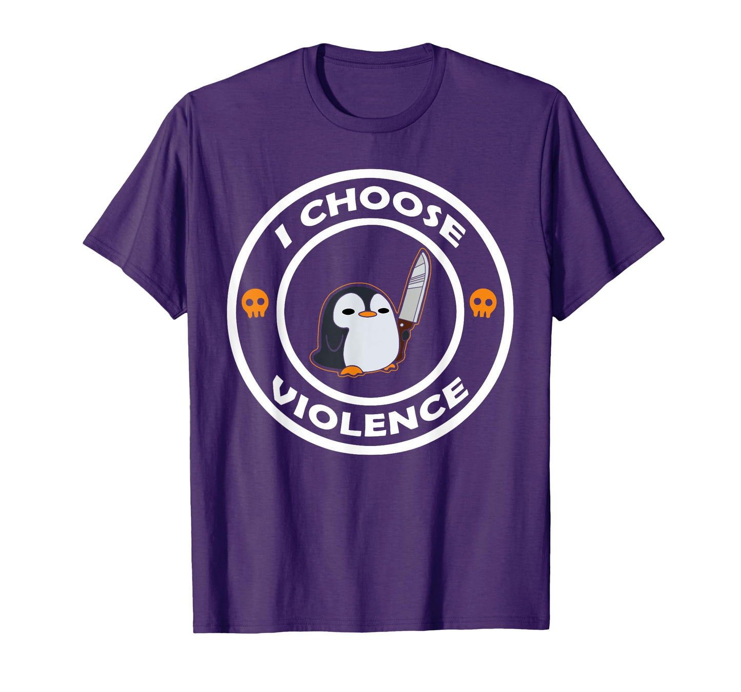 I Choose Violence Funny Animals Cute Penguin T-Shirt