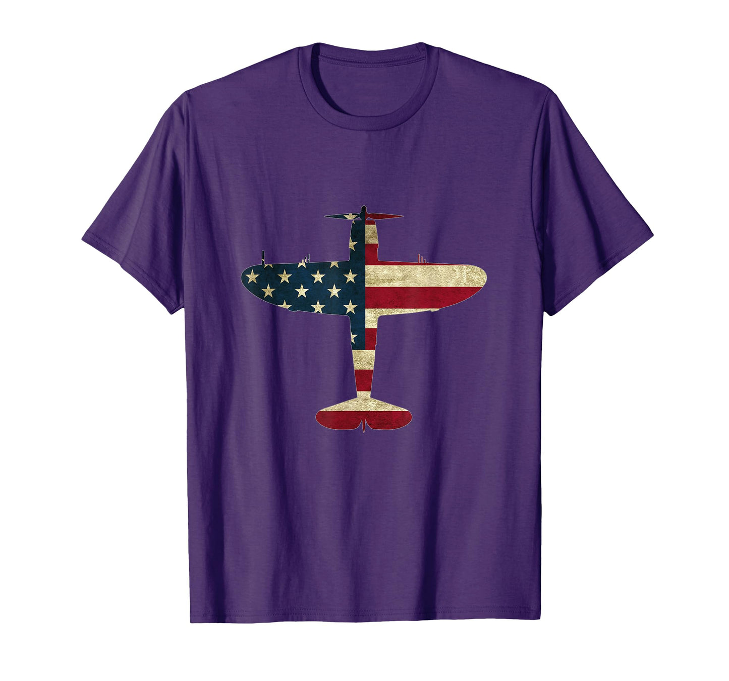 Retro USA Flag P-47 Thunderbolt Aircraft Warbird Pilot Gift T-Shirt