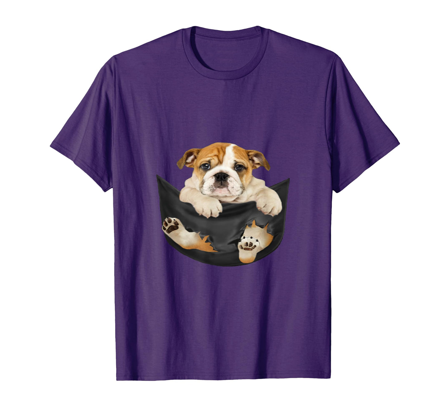 Dog Lovers Gifts Bulldog In Pocket Funny Dog Face T-Shirt